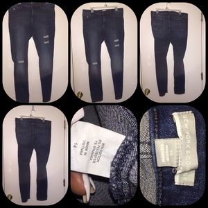 Jeans with distressing on legs